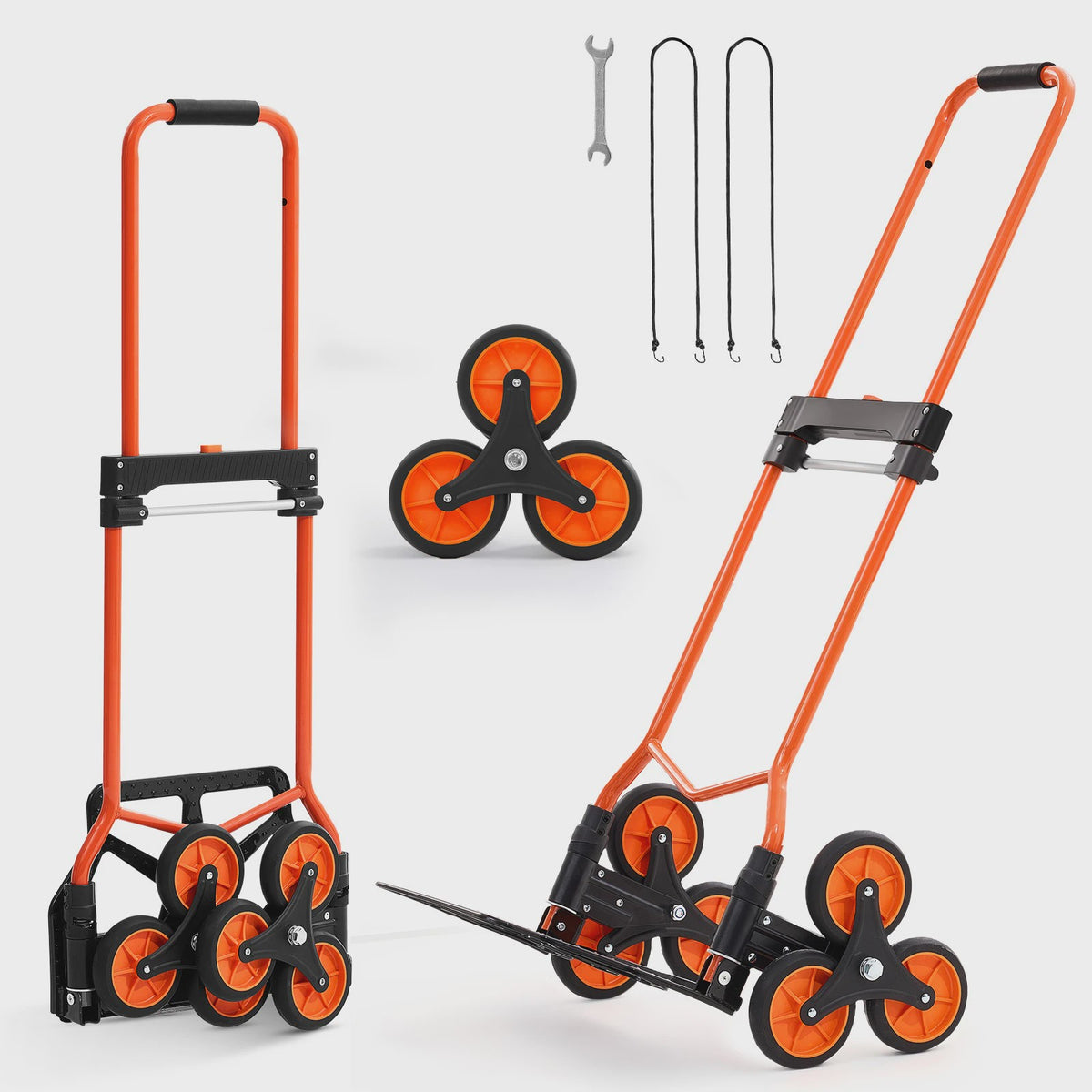 Draagbare traplift kar met telescopisch handvat - 54kg capaciteit