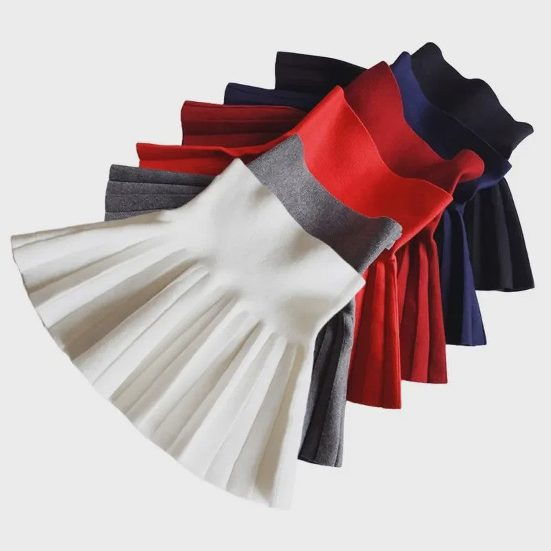 Meisjes Gebreide Plissé Rok - Kinderen 2-12 Jaar - Herfst Winter Stijl