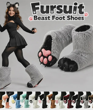 Pluche Poot Laarsjes - Cosplay & Fursuit Kattenpoot Schoenen