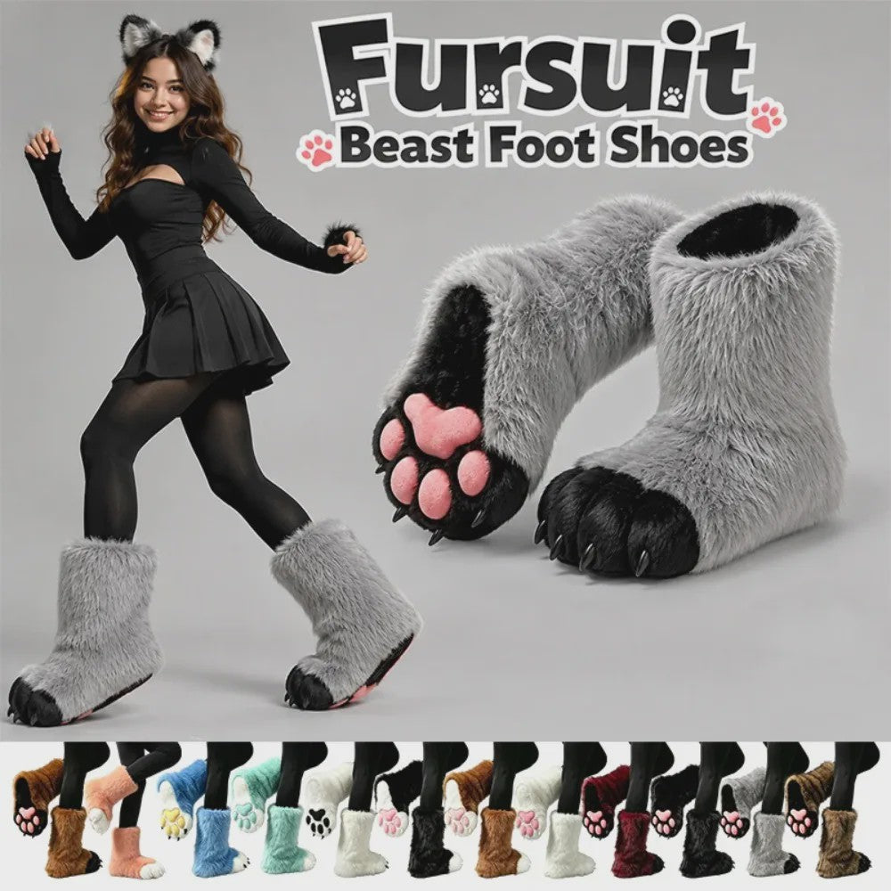 Pluche Poot Laarsjes - Cosplay & Fursuit Kattenpoot Schoenen