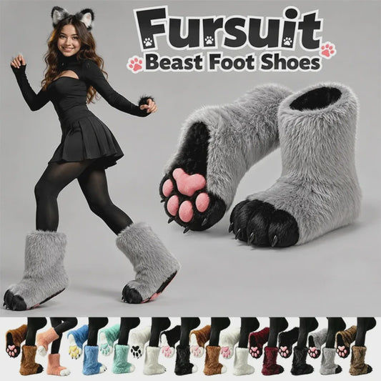 Pluche Poot Laarsjes - Cosplay & Fursuit Kattenpoot Schoenen
