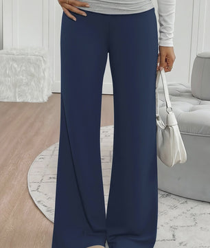 Casual Kleurblok Wijde Pijp Broek voor Meisjes (5-13 jaar) - Comfortabel & Stijlvol