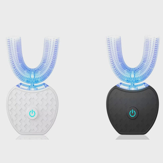 360° Draagbare Elektrische Tandenborstel - Siliconen U-Vorm Opzetstuk - Waterdicht & USB Oplaadbaar