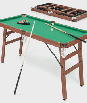 Opvouwbare Poolbiljart Tafel - Compleet met Keus, Ballen en Accessoires