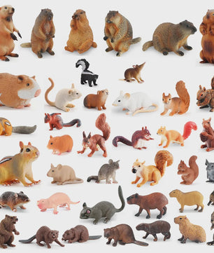 Realistische Dierenfiguren Collectie: Knaagdieren & Wilde Dieren