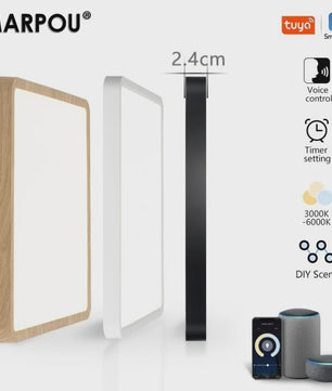 Moderne Smart LED Plafondlamp 36W - Dimbare Verlichting met App & Spraakbesturing