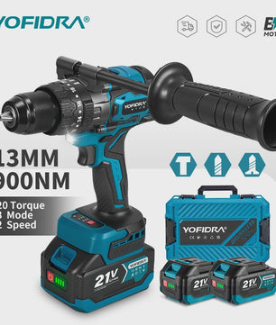 YOFIDRA 21V Brushless Accuboormachine 900Nm 13mm - Krachtige Boor- en Schroefmachine