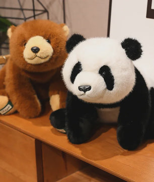 Kawaii Pluche Kussen Dieren - Panda, Bruine Beer & IJsbeer - Knuffel Decoratie