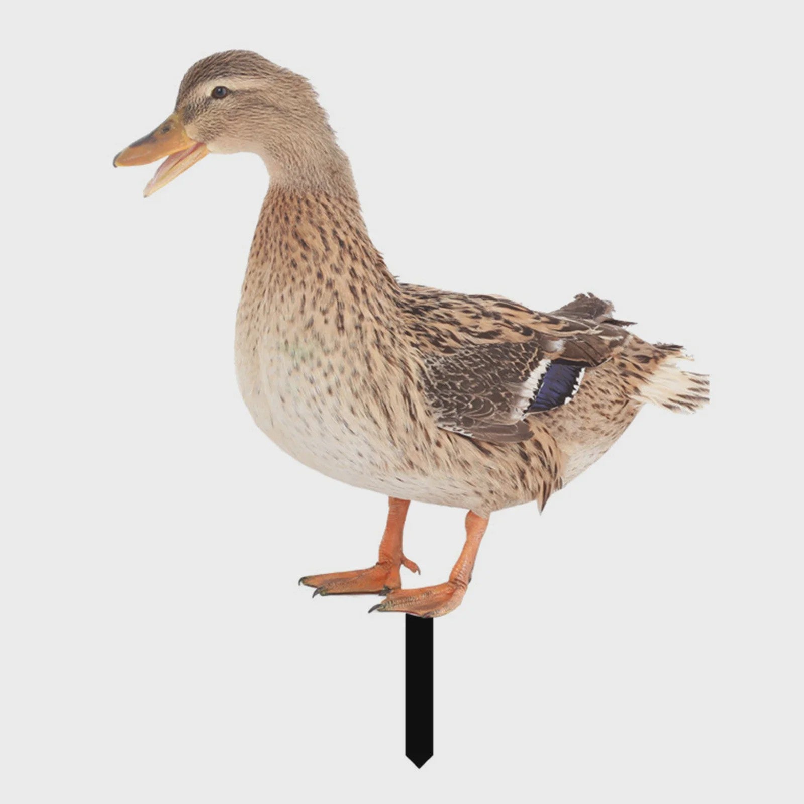 Levendige Acryl Eend Tuindecoratie met Paal - Vrolijke Tuinfiguur voor Buiten