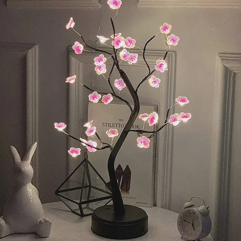 Bloesem Boom Nachtlamp - Sfeervolle LED Decoratie met USB/Batterij & Touch Switch