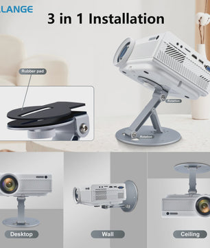 Universele 3-in-1 Projector Stand: Desktop, Muur & Plafond Montage