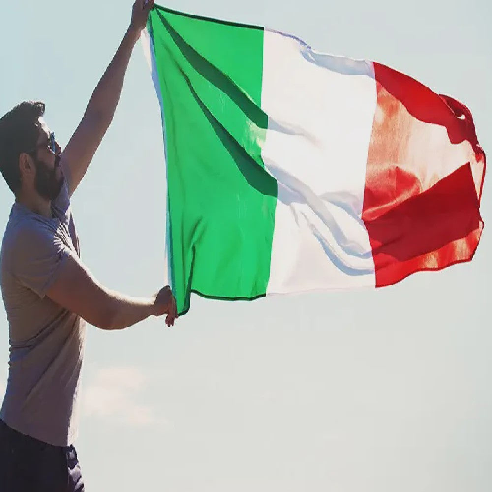 Italiaanse Vlag 90x150cm - Polyester - Groen Wit Rood - Feest & Decoratie