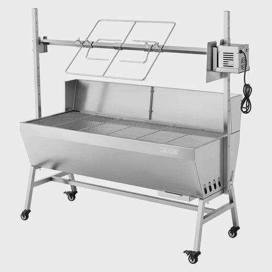 Professionele Rotisserie BBQ Spit 47.95 inch - Elektrische Draaier voor Varken, Lam & Meer (132 LBS)