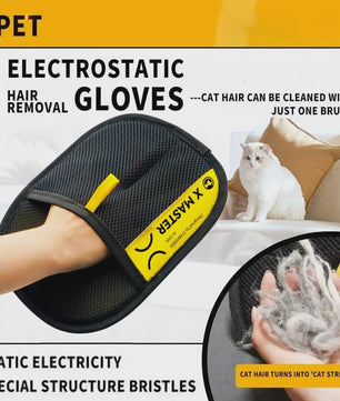 Elektrische Haarverwijderaar Handschoen voor Honden & Katten - Herbruikbaar & Wasbaar met Pluisroller