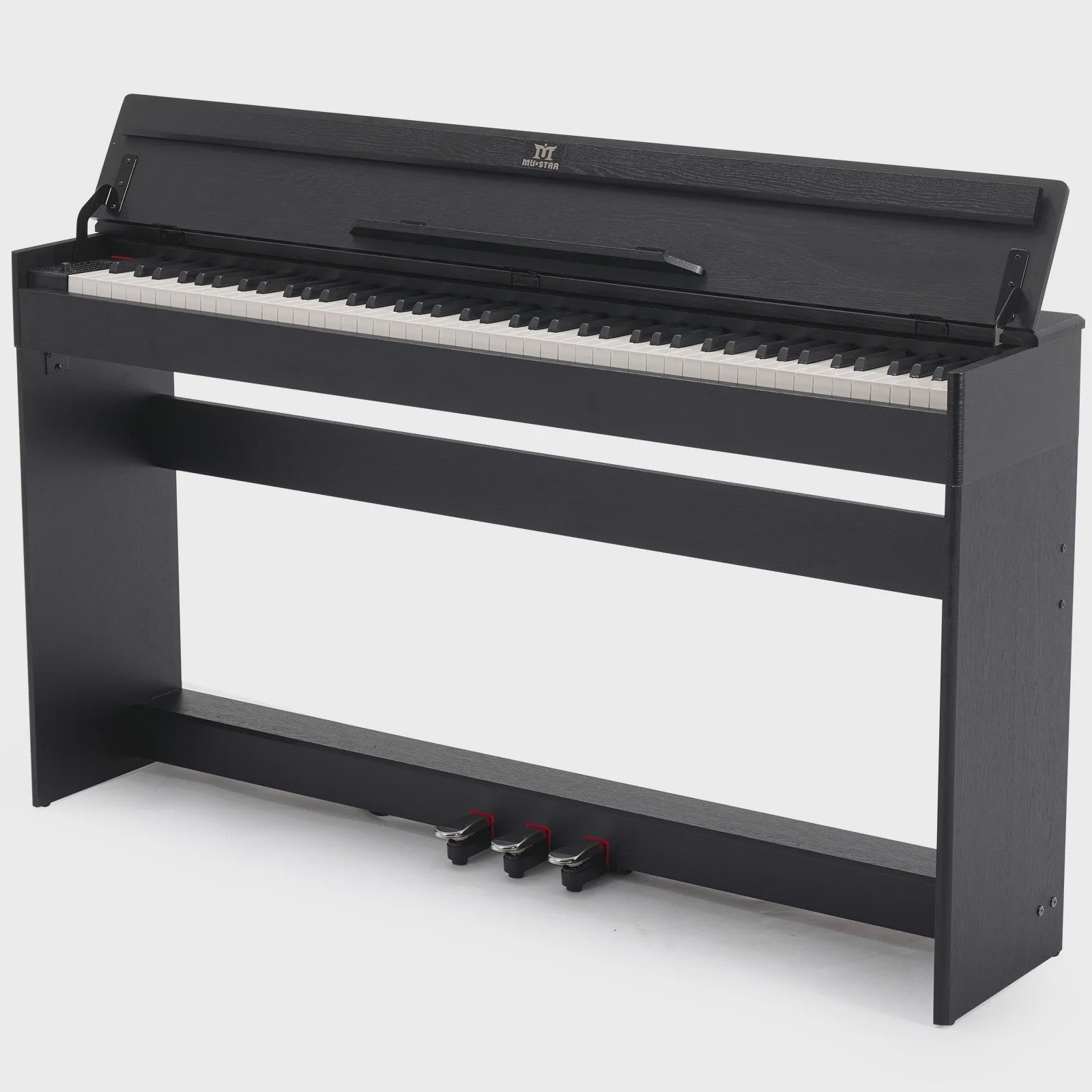 Digitale Piano 88 Semi-gewogen Toetsen met Bluetooth, MIDI en 3 Pedalen - Zwart