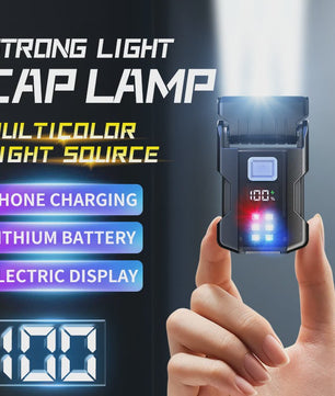 Mini LED Zaklamp USB Oplaadbaar met Batterij Display & Magneet