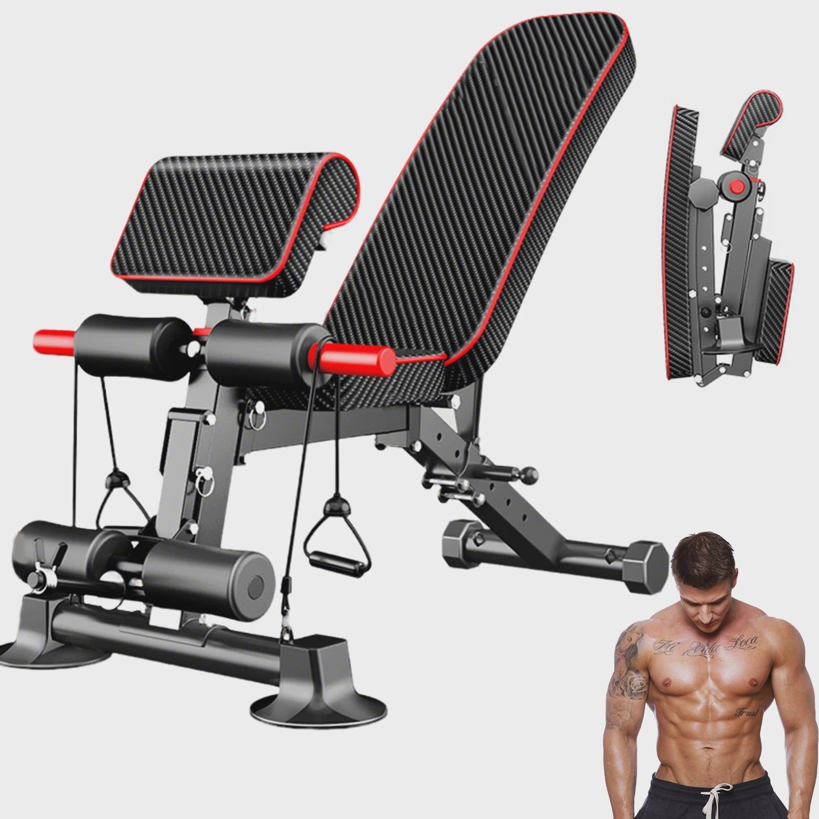 Opvouwbare Dumbbell Bank - Verstelbare Fitness Bank voor Krachttraining Thuis