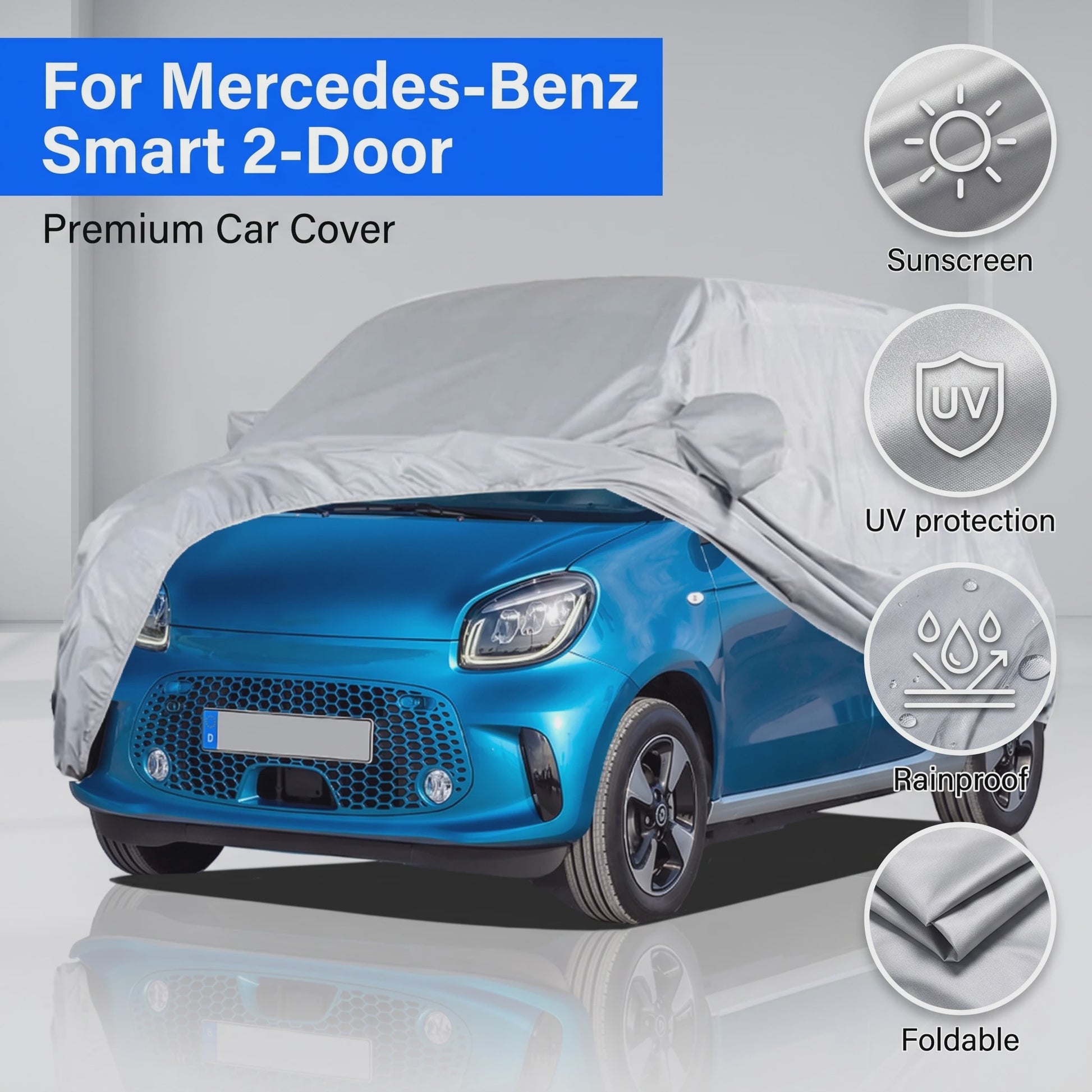 Waterdichte Autohoes voor Mercedes-Benz Smart 2-Deurs - UV, Sneeuw & Stof Bescherming