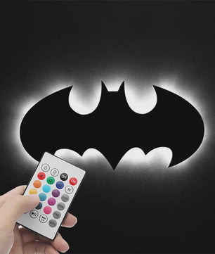 Creatieve 3D LED Wandlamp met Superheld Logo - Sfeervolle Verlichting, USB Aangedreven
