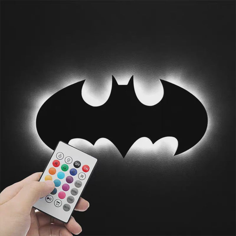 Creatieve 3D LED Wandlamp met Superheld Logo - Sfeervolle Verlichting, USB Aangedreven