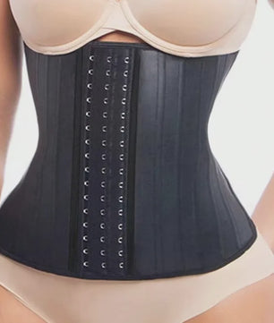Latex Waist Trainer Corset met 25 Stalen Baleinen en Haak-oogsluiting