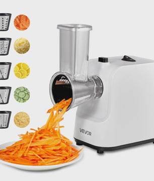 Elektrische Groentesnijder & Salade Maker 200W met 5 Opzetstukken