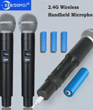 Draadloze UHF Microfoon Set (2 Kanaals) - Draagbaar & Oplaadbaar