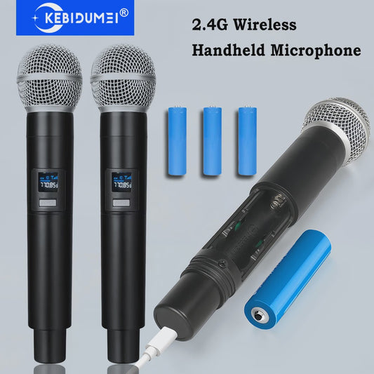 Draadloze UHF Microfoon Set (2 Kanaals) - Draagbaar & Oplaadbaar