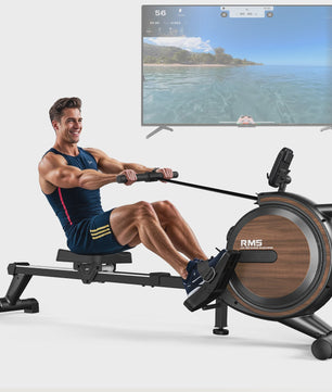 MettleMatic RM5 Magneet Roeitrainer met Bluetooth, 16 Weerstandsniveaus en 150kg Capaciteit