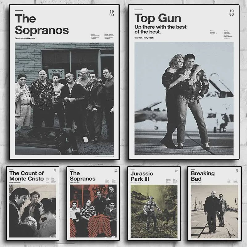 Moderne Canvas Poster: Iconische Films & Series voor Wanddecoratie