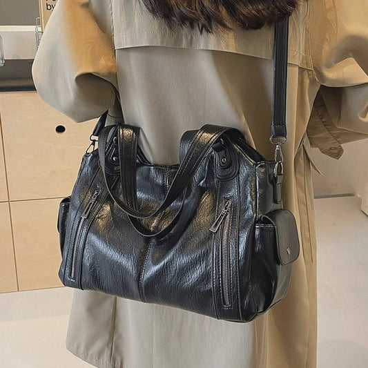 Stijlvolle PU Lederen Schoudertas voor Dames - Zacht & Fashionable