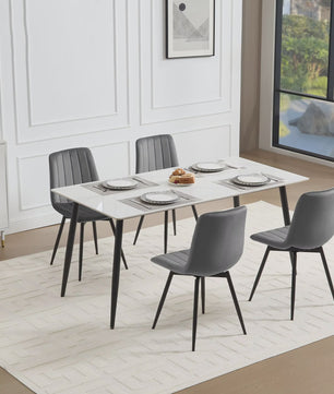 Set van 4 Fluwelen Eetkamerstoelen - 360° Draaibaar & Ergonomisch Ontwerp