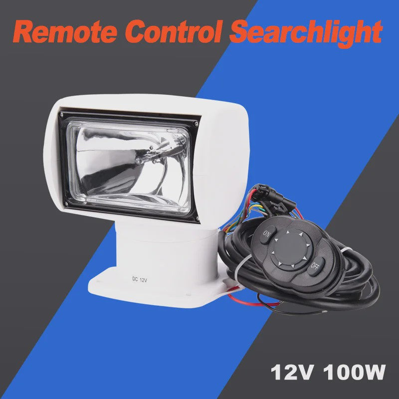 12V 100W Marine Afstandsbedienbare Spotlight - 2500LM Krachtig Zoeklicht voor Boot, Jacht, Auto