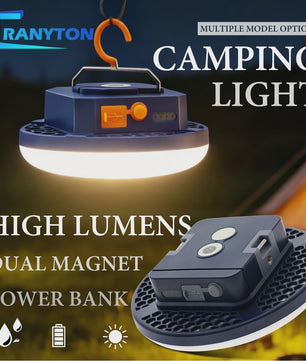 Oplaadbare Camping Lantaarn met Powerbank - 3 Lichtstanden, IP65 Waterdicht