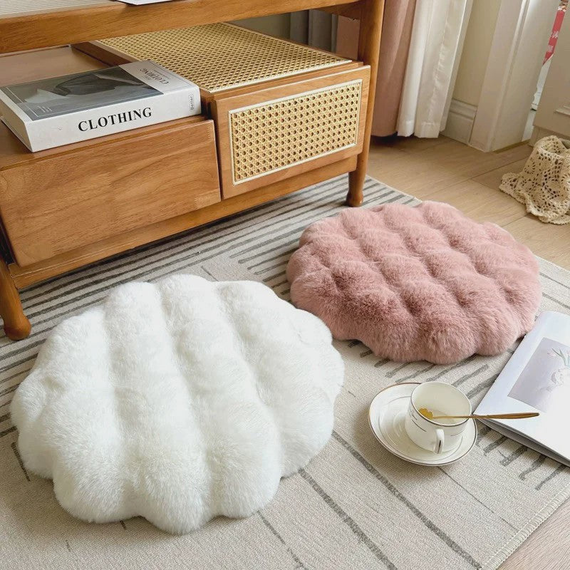 Luxe Pluche Zitkussen met Memory Foam - Rond, Zacht & Comfortabel