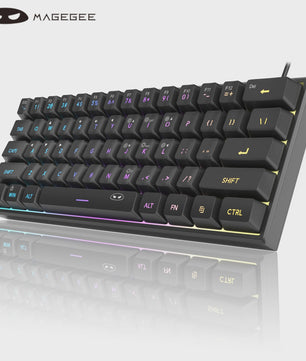 MageGee Mini 60% Gaming Toetsenbord met RGB Backlit, 61 Toetsen, Compact & Ergonomisch