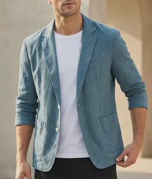 Lichte Katoenen Heren Blazer - Ademend Zomerjasje voor Business & Casual