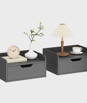 Set van 2 Nachtkastjes - Zwevend Wandmontage met Lade
