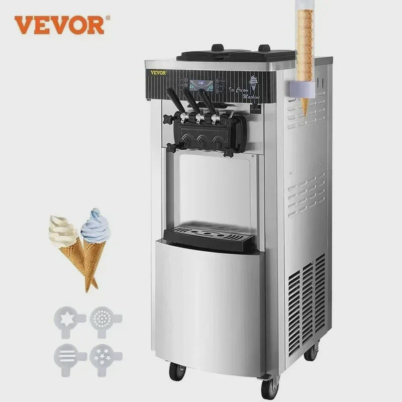 VEVOR Professionele Soft IJsmachine met 2+1 Smaken - 2200W