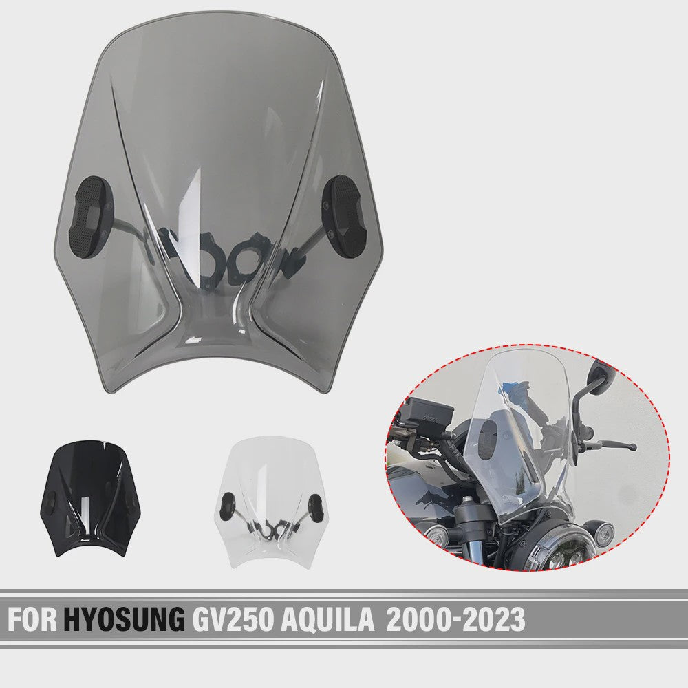 Custom Retro Windshield voor Hyosung GV250 Aquila & ST700i - Compacte Sport Winddeflector