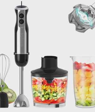 Wancle 4-in-1 Staafmixer met 1000W Motor, 16 Snelheden en Turbo