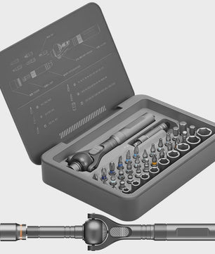 40-in-1 Magnetische Ratelschroevendraaierset met Verstelbaar Handvat & Dopsleutels