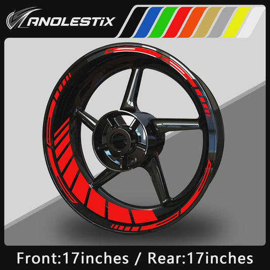 Reflecterende Motor Velgstickers - 17 Inch Velgtape voor Yamaha, Honda, Kawasaki, Suzuki, BMW, KTM
