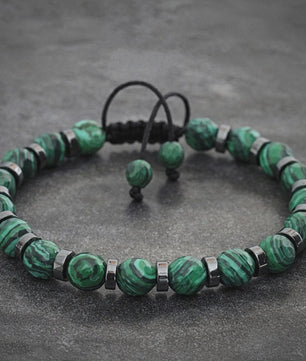 Stijlvolle Malachiet Armband - Natuursteen Kralen voor Dames & Heren