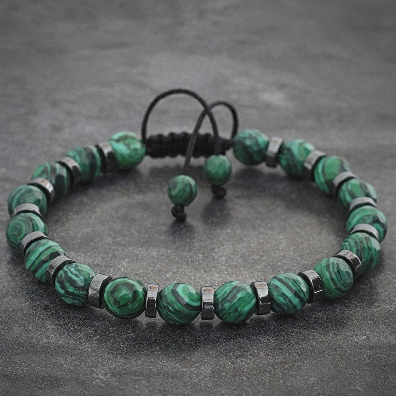 Stijlvolle Malachiet Armband - Natuursteen Kralen voor Dames & Heren