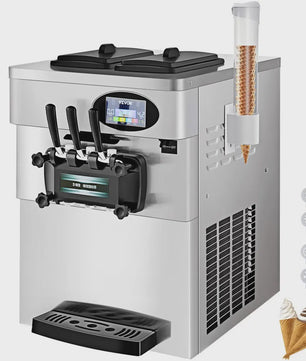 VEVOR Professionele Softijsmachine 2200W - 2+1 Smaken, 20-28L/uur
