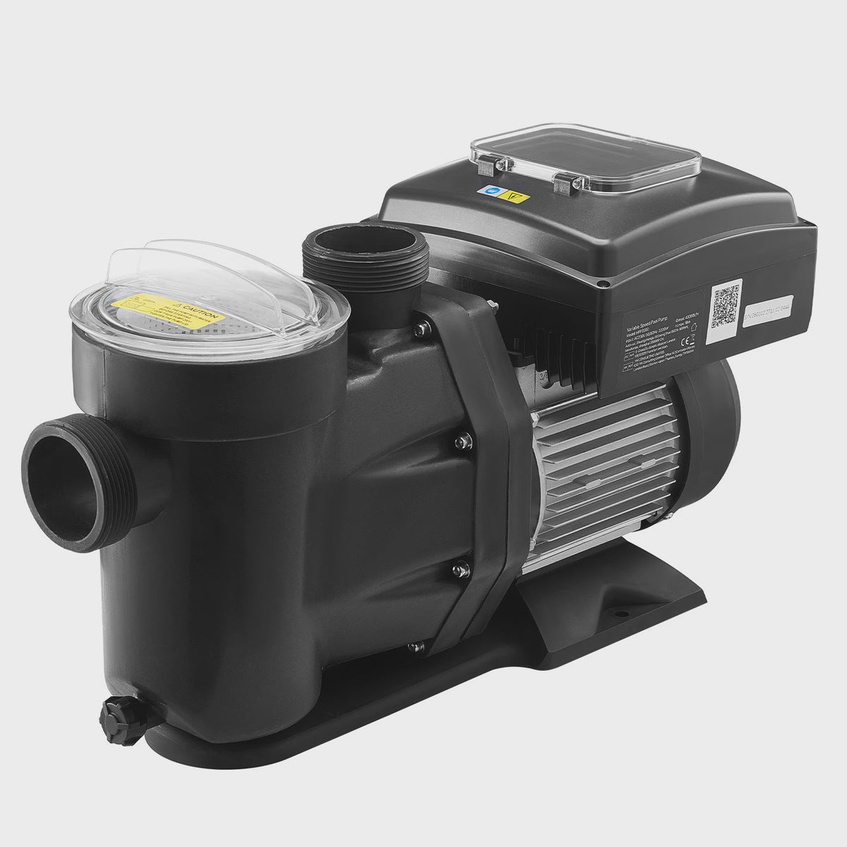Variabele Snelheid Zwembadpomp met Filtermand en Timer - 1.5/2/3 PK