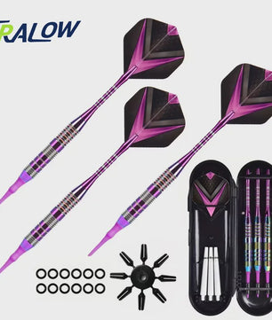 TRALOW Soft Tip Darts Set met Elektronisch Dartbord & Protector - Perfect voor Feestjes, Competities en Familie Spelletjes