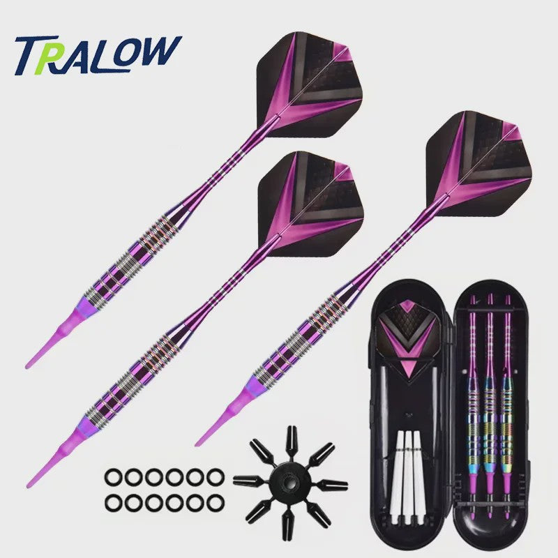 TRALOW Soft Tip Darts Set met Elektronisch Dartbord & Protector - Perfect voor Feestjes, Competities en Familie Spelletjes