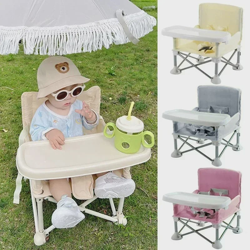Draagbare Baby Eetkamerstoel - Opvouwbaar, Lichtgewicht Aluminium met Veiligheidsgordel